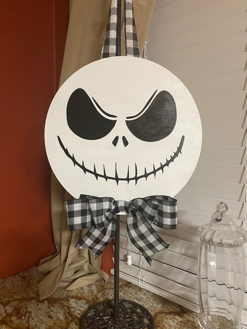 Jack Skellington Door Hanger 14 in Diameter Etsy