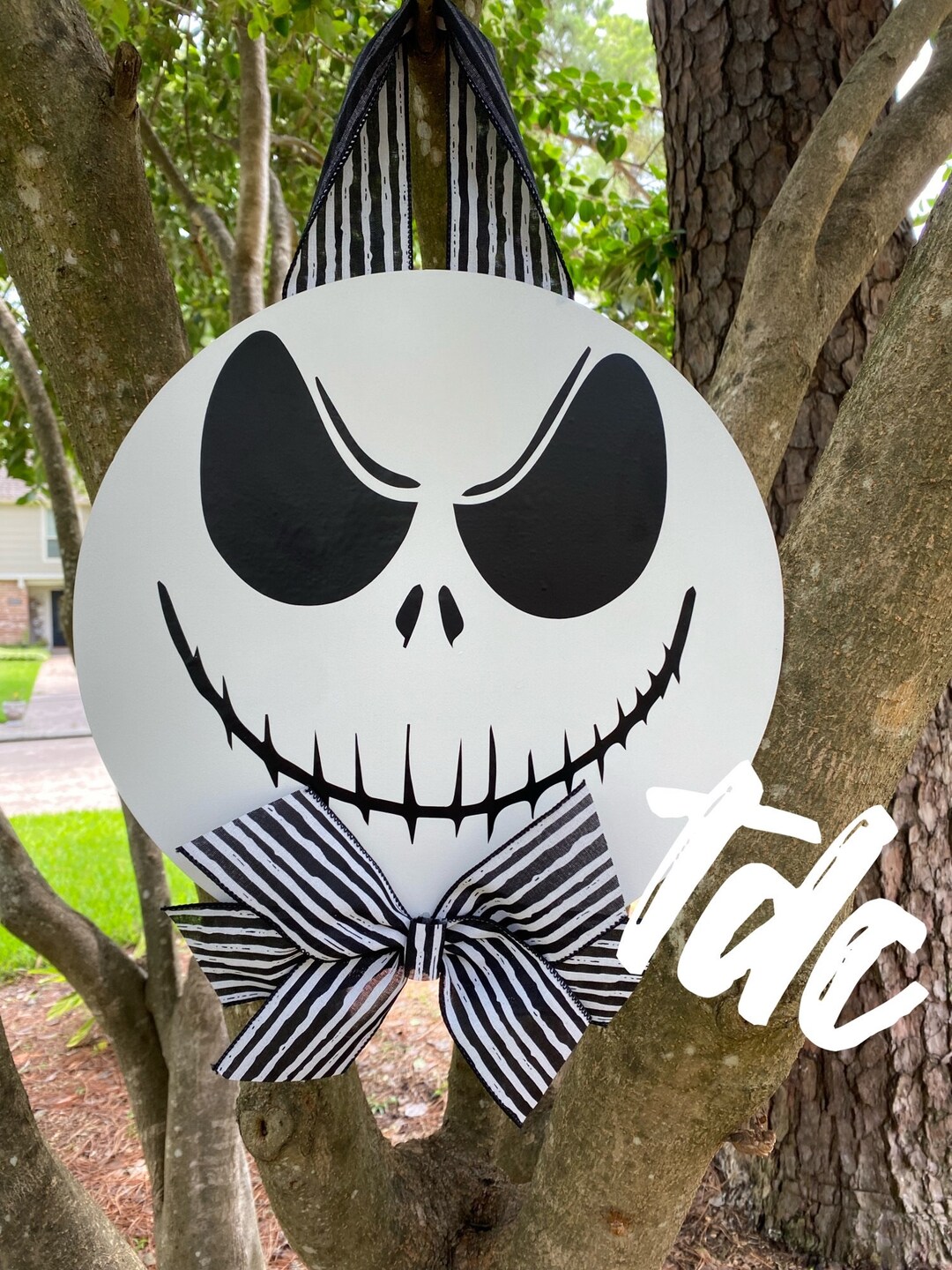 Jack Skellington Door Hanger 14 in Diameter Nightmare Before Etsy UK