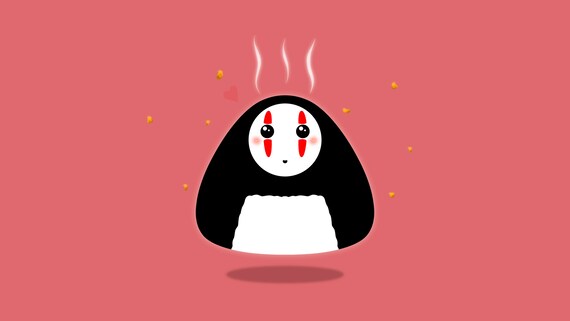 No Face Onigiri Mobile Tablet Pc Wallpaper Spirited Away Etsy