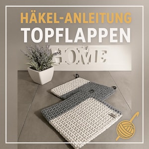 Crochet pattern pot holders modern coasters PDF German DIY * instant download * very stable