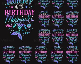 Famiglia delle ragazze festaioli sirena PNG, squadra sirena PNG, compleanno a tema sirena PNG, festa di compleanno, sirena PNG, compleanno abbinato PNG