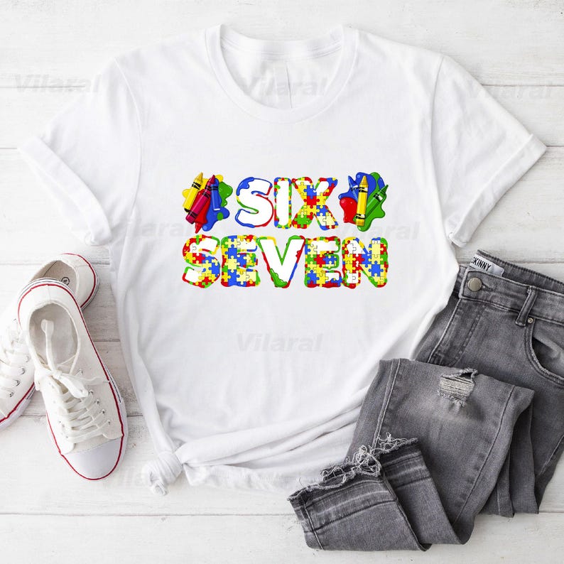 Funny Autism 67 Six Seven Meme Autism Awareness 6 7 Png, Six Seven ...
