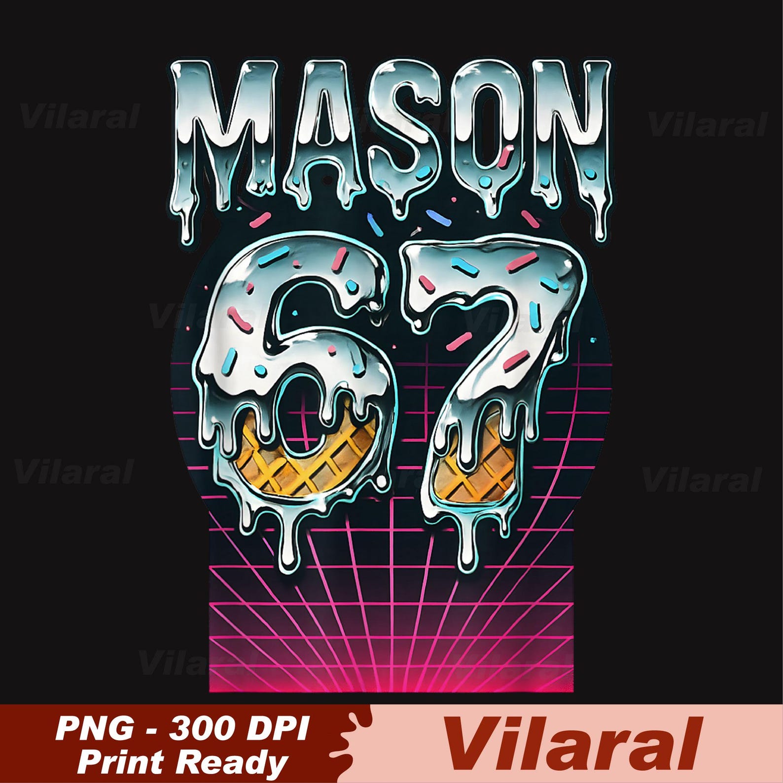 Mason 67 Meme Ice Cream Drip Six Seven Funny 6 7 Png, Six Seven Meme ...