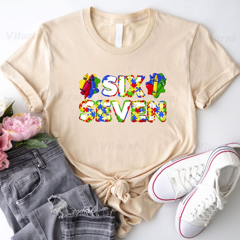 Funny Autism 67 Six Seven Meme Autism Awareness 6 7 Png, Six Seven ...
