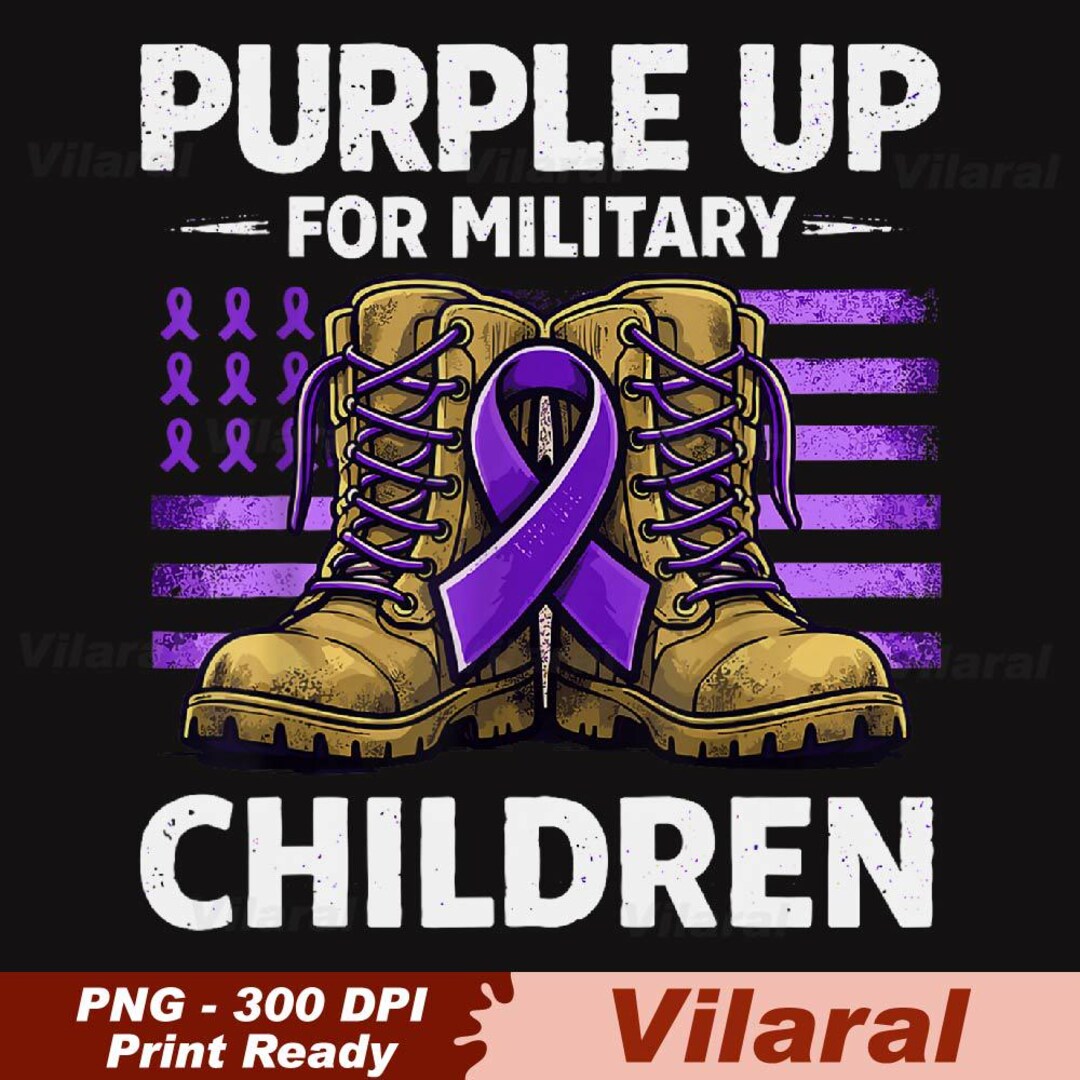 Purple up for Military Kids Month of the Military Child Png, Purple up ...