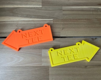 Disc Golf Next Tee Sign: Reversible Arrow Marker