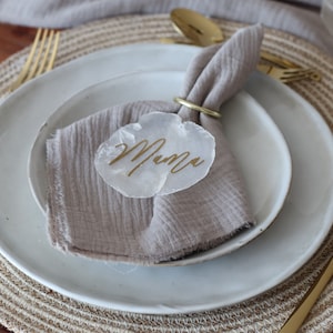 Personalisierte Perlmutt-Platzkarte "Perla" - Namensschild, Hochzeit, Wedding, Geschenk, Gastgeschenk, Muschel