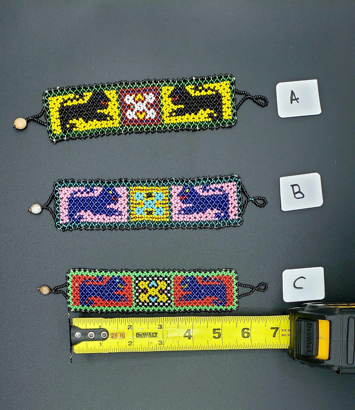 Hand Made Multi Color Beaded Peruvian Bracelet Etsy