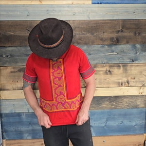 Shipibo Shirt - Hand Embroidered for Ceremonies