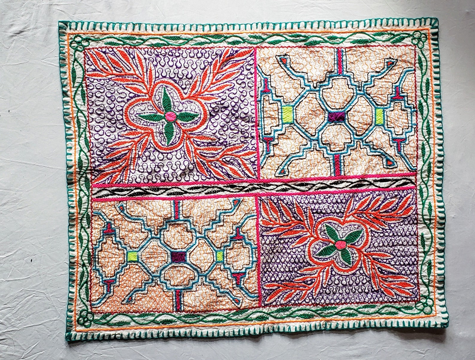 26 x 20 Medium Hand Sewn Shipibo Tapestry Etsy