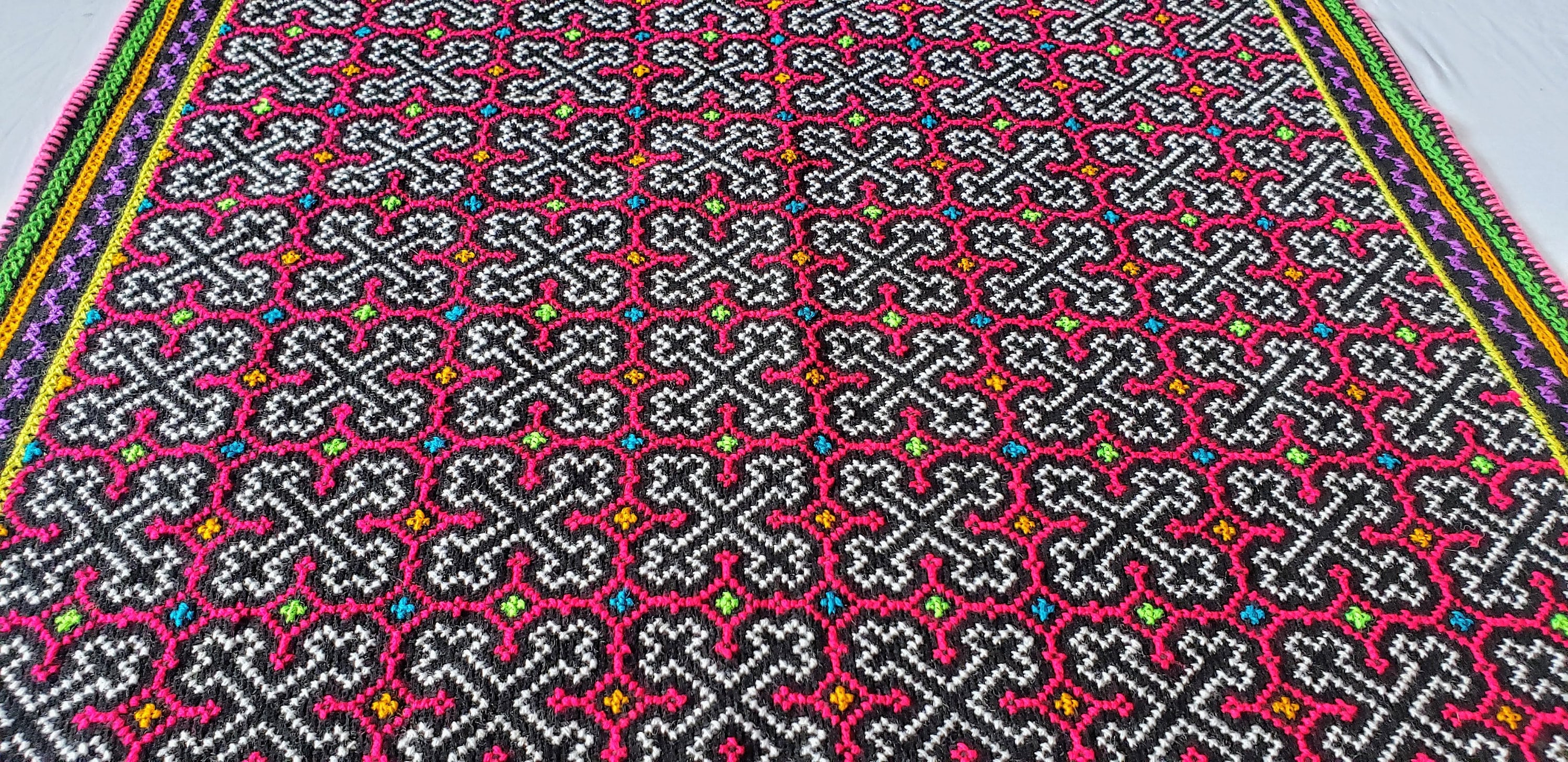 35 x 25 Large Hand Sewn Shipibo Tapestry Etsy