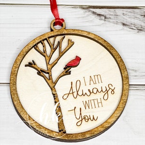 Red bird Christmas ornament, remembrance, family ornaments, Christmas