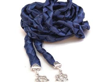 Divinity Braid Navy Celtic Heart Knot Wedding Handfasting Cord