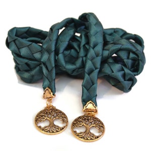 Divinity Braid Forest Hunter Green Gold Elvish Tree of Life Wedding Handfasting Cord #Wedding