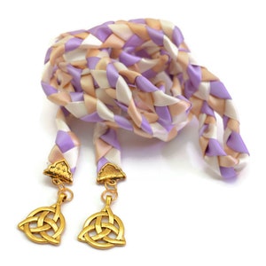 Divinity Braid Lilac Gold Triquetra Wedding Handfasting V6 Cord #Wedding