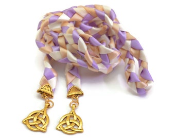 Divinity Braid Lilac Gold Triquetra Wedding Handfasting V6 Cord #Wedding