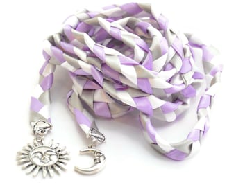 Divinity Braid Lilac Sun & Moon Pagan Wedding Handfasting Cord #Wedding
