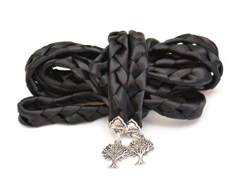 Divinity Braid Black Silver Tree Of Life  Wedding Handfasting Cord #Wedding