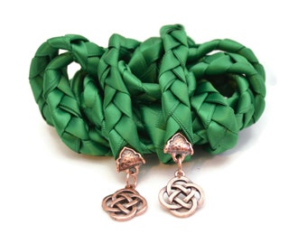Divinity Braid Emerald Copper Celtic Knot Wedding Handfasting Cord #Wedding