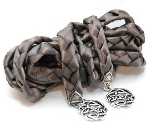 LAST ONE! Divinity Braid Pewter Open Silver Celtic Knot Wedding Handfasting Cord #Wedding