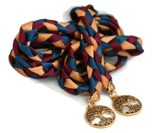 Divinity Braid Autumn Wine Gold Elvish Tree of Life Wedding Handfasting Cord #Wedding