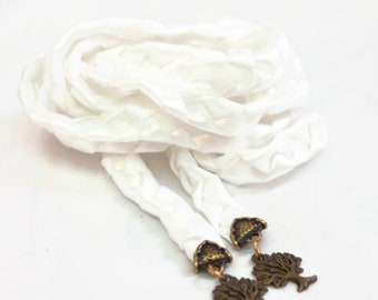 Divinity Braid White Antique Gold Bronze Tree Of Life  Wedding Handfasting Cord #Wedding