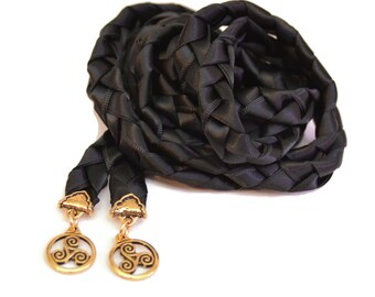 Divinity Braid Limited Edition  Black Gold Celtic Triskele Wedding Handfasting Cord