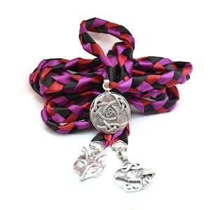 Divinity Braid Freya with  Odins Wolves & Ravens Norse 3 Charm Wedding Handfasting Cord #Wedding #DivinityBraid #Handfasting