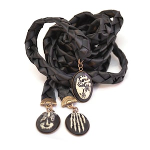 Divinity Braid 3 charm  Halloween Hand Heart & Body  Wedding Handfasting Cord #Wedding