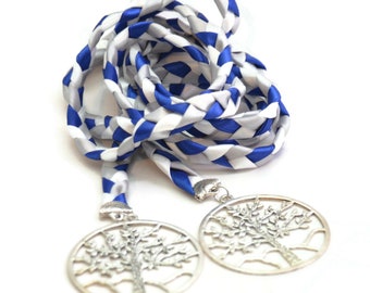 Divinity Braid Royal Blue & Silver Tree of Life Wedding Handfasting 6ft Cord