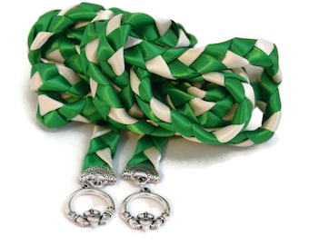 Divinity Braid Limited Edition Emerald Ivory Celtic Claddagh Wedding Handfasting V4 Cord