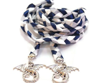 Divinity Braid Navy Dragon  Wedding Handfasting V4 Cord
