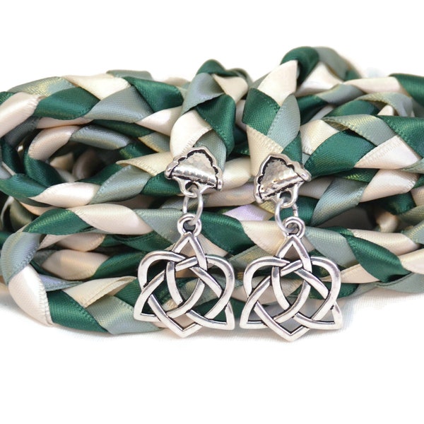 Divinity Braid Forest Sage Celtic Heart Knot Wedding Hand fasting Cord