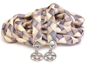 Divinity Braid Vintage Silver Pentacle Wedding Handfasting Cord #Wedding