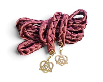 Divinity Braid Limited Edition Burgundy Gold Celtic  heart Knot Wedding Handfasting Cord #Wedding