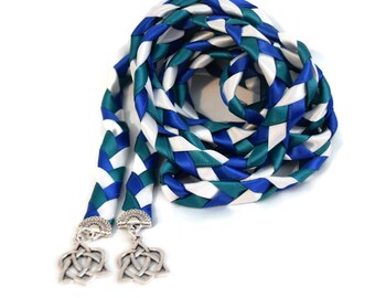 Divinity Braid Royal Oasis Silver Celtic Heart Knot Wedding Handfasting Cord #Wedding