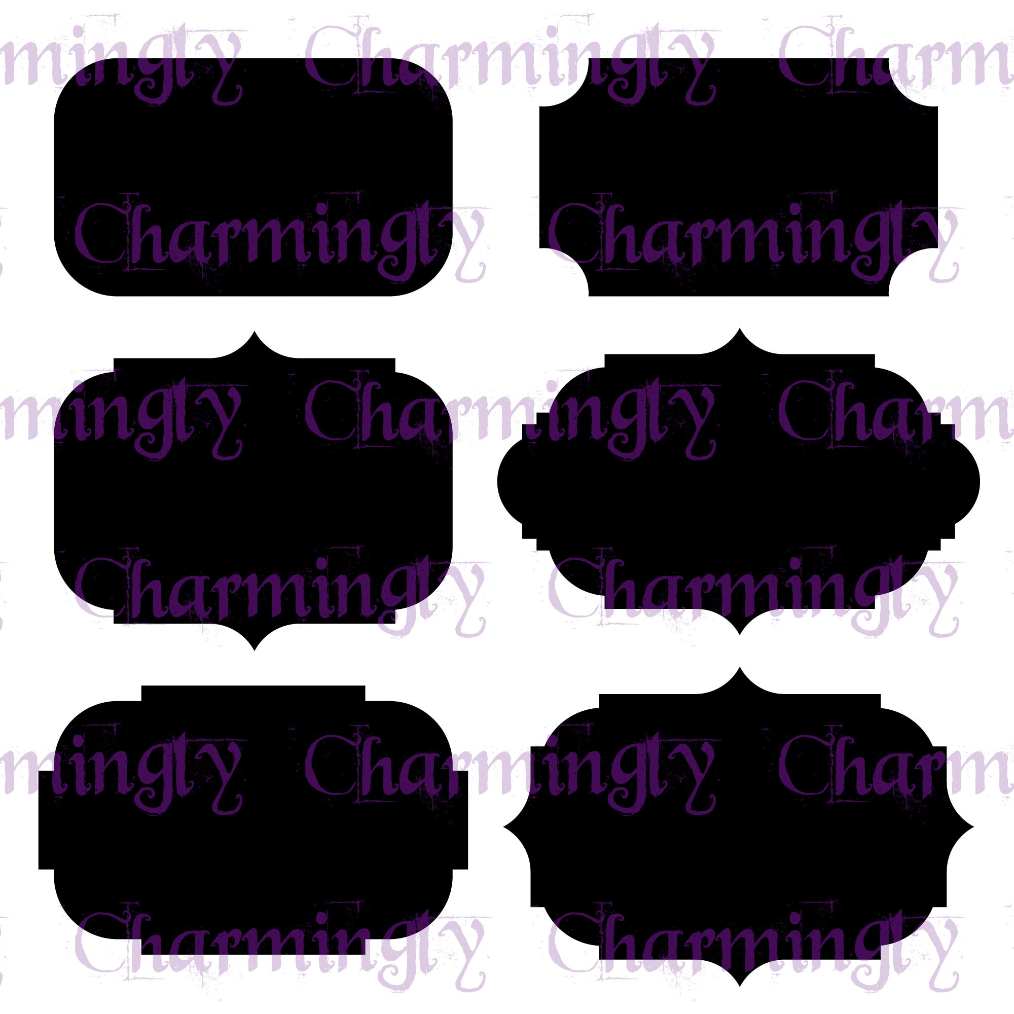 Plaques2 for Design, Etching, Accent, Decorative Plaque Shapes in SVG