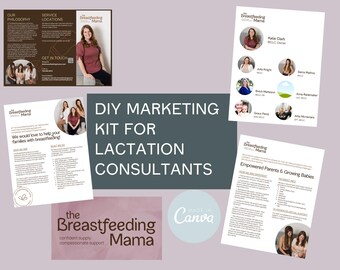 The Lactation Practice Growth Pack - Customizable Canva Templates to Grow Your Practice | IBCLC, Lactation Professional, Birth Worker
