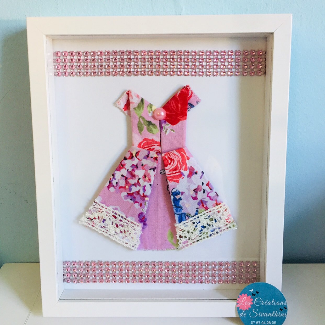 Cadre Box Origami Tissu Robe