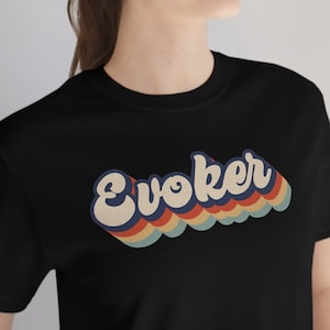Vintage WoW Evoker Class Shirt, World of Warcraft Evoker Apparel, Retro 70s Evoker Gift, Dracthyr Evoker Tee Shirt, DnD Evoker Tshirt