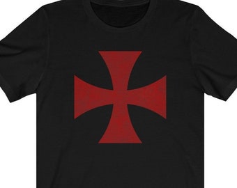 Knight Templar Crusader Cross T-Shirt, Templar Cross Shirt, Templar Shirt, Paladin Knight Warrior Gift, Medieval Shirt, Crusader Shirt