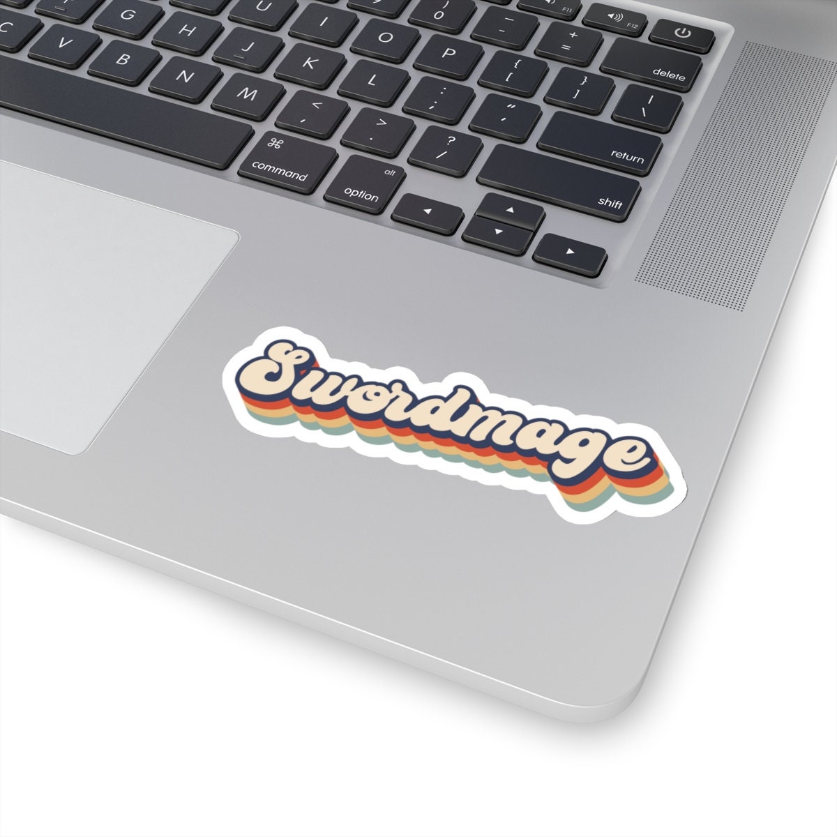 Vintage D&D Swordmage Sticker, Retro 70s Swordmage Gift, Dungeons, Dragons, Fantasy RPG Decal for Laptops, Water Bottles, Notebooks, Gamer