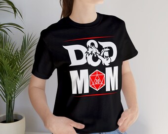 D&D Mom T-Shirt, D20 Dice Mom Shirt, Dungeons Dragons Mothers Day Present, Gift for Geeky Mom, RPG Gaming Gift for Moms, Roleplay Apparel