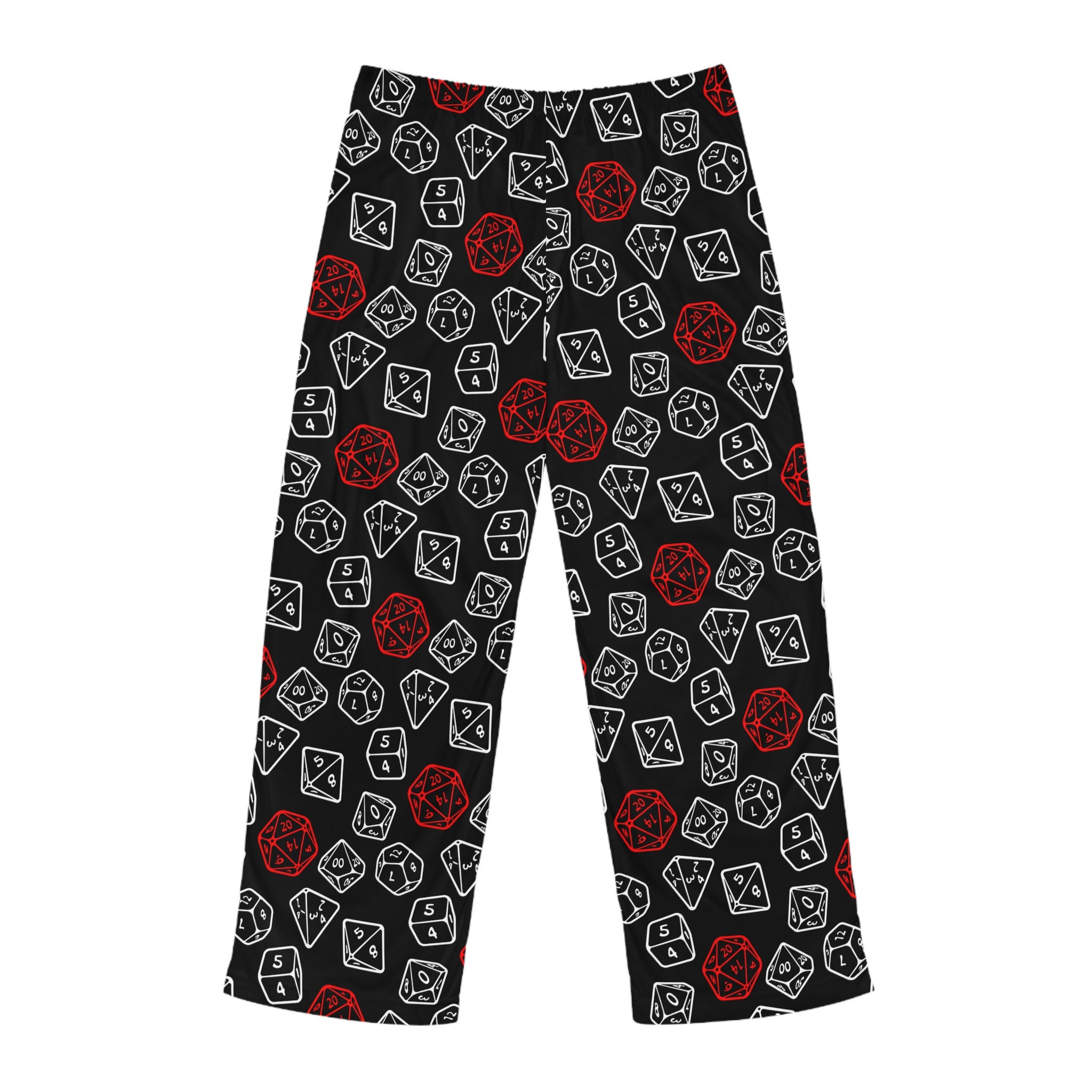 Dungeon and Dragons Pajama Pants, D20 Dice Pajama Pants for Men