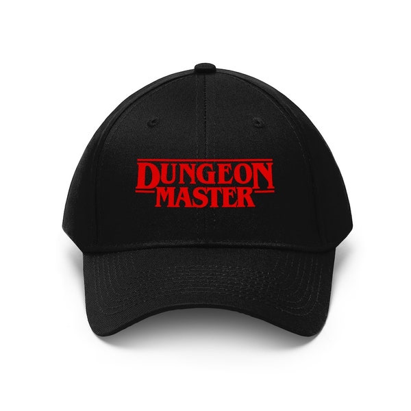 Dungeon Master Hat, Dungeon and Dragons Stranger Things Hat, D&D Logo Hat, Dungeon Master Gift, DnD Emblem Twill Hat, Pathfinder Geek Gifts