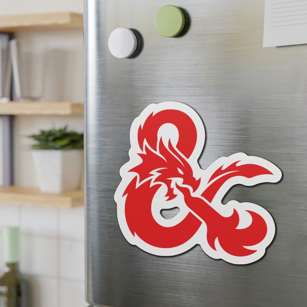 Dungeons and Dragon Logo Magnet, D&D Magnet, DnD Logo Magnet, Dungeon Master Magnet, DM Magnet, DnD Dragon Magnet, Ampersand Magnet