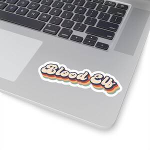 Vintage DnD Blood Elf Race Gamer Sticker, Retro Font 70s Blood Elf WoW Sticker Gift, Warcraft Player Race Gift, Blood Elf Decal
