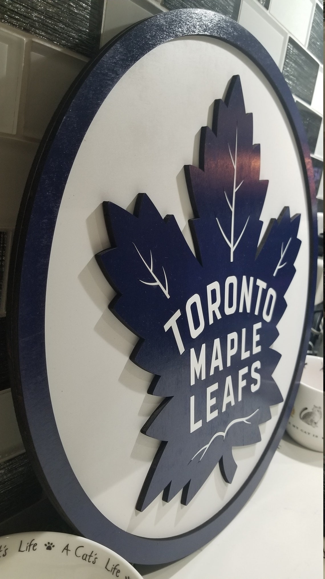 Toronto Maple Leafs Wood Sports Decor 3d Etsy Canada