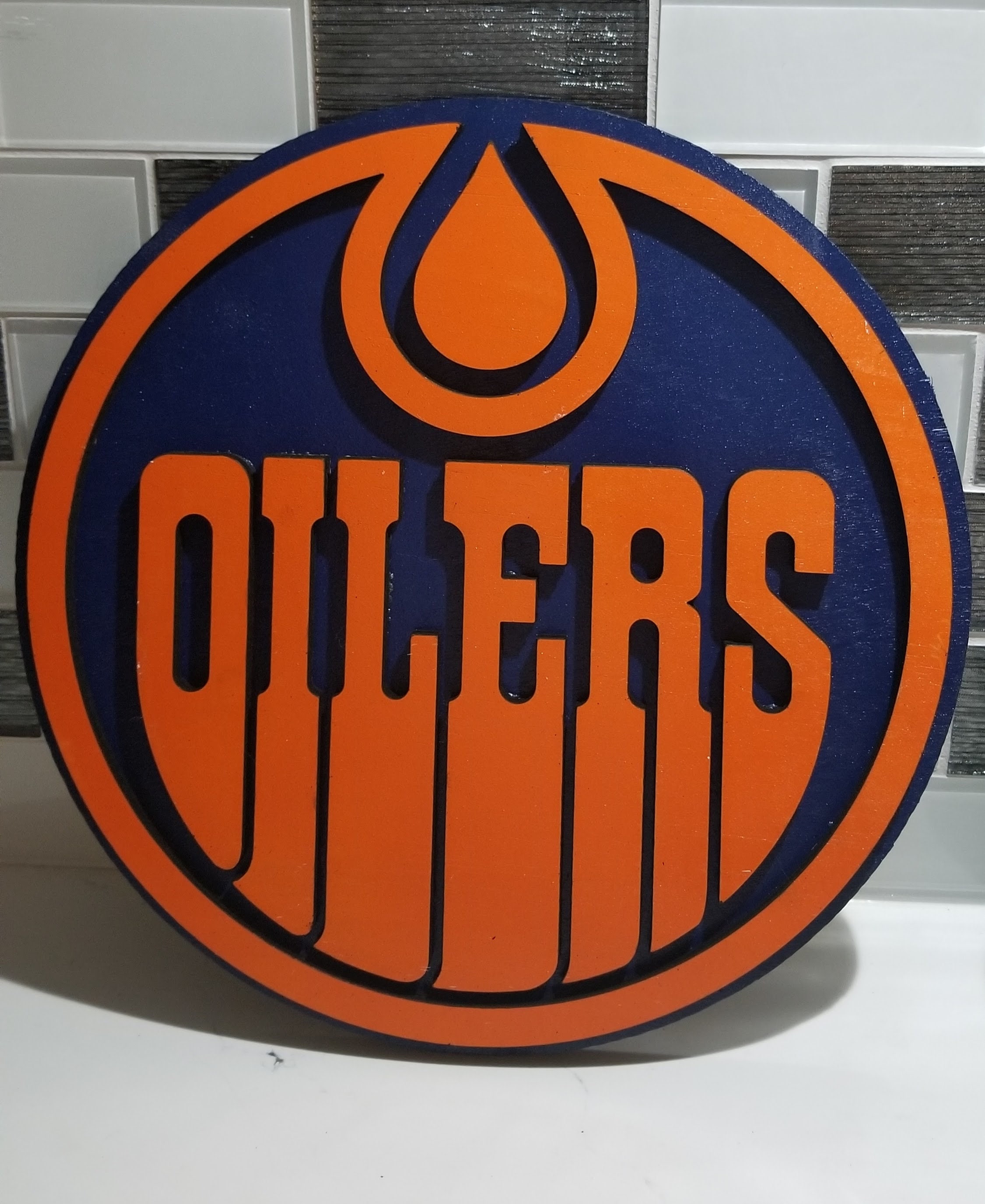Edmonton Oilers sports wood decor 3d  Etsy