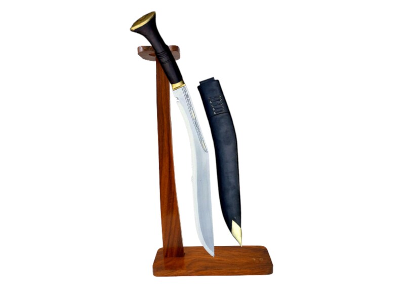 Gurkha Handmade Kukri Knife For Decoration Purpose - Authentic Handmade Nepali Gurkha Khukuri Kukri Knife with Sheath Plus Stand On Option image 8